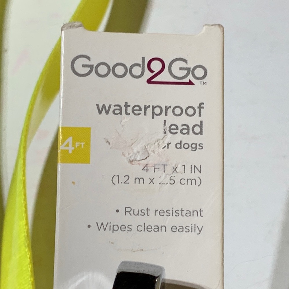 🆕 GOOD 2 GO - WATERPROOF LEAD FOR DOGS- 4 ft x 1 IN